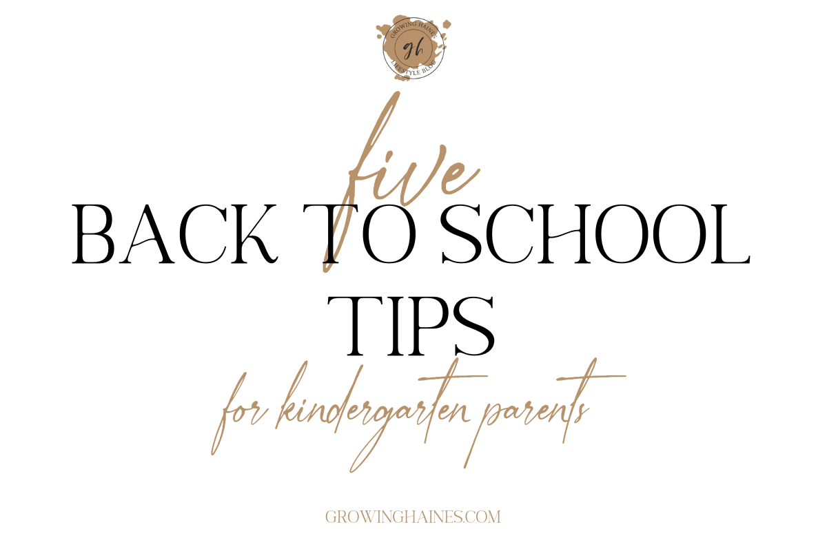 5 Back to School Tips for Kindergarten Parents
